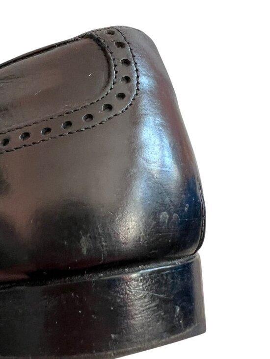 Mezlan loafers Havana black leather slip on shoes mens 8.5 tassel main image 4